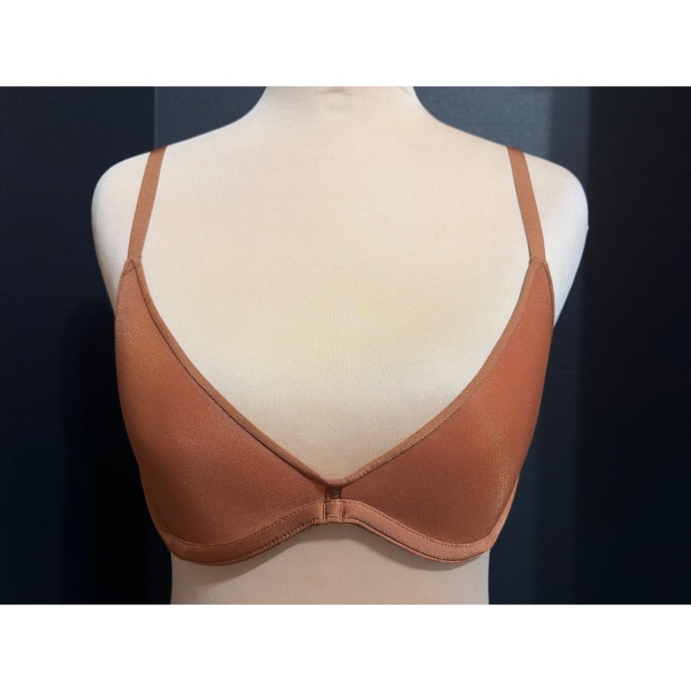 SKIMS Weightless Scoop Bra Bronze Underwire BR-UWR-1982 Mens 32B NEW - Picture 1 of 3